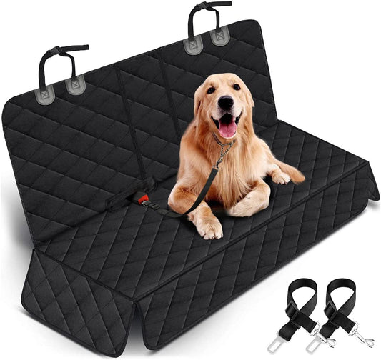 Premium Waterproof Dog Car Seat Cover – Non-Slip Back Seat Protector with Armrest Access for Cars, Trucks & SUVs – Black