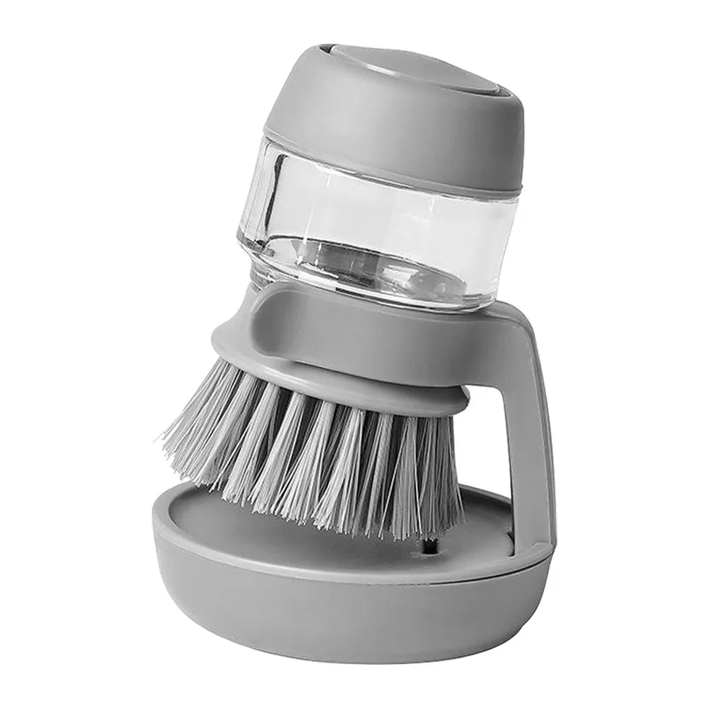 Multifunctional Kitchen Scrub Brush with Soap Dispenser – Press Dish Cleaning Brush for Sink, Pots & Pans